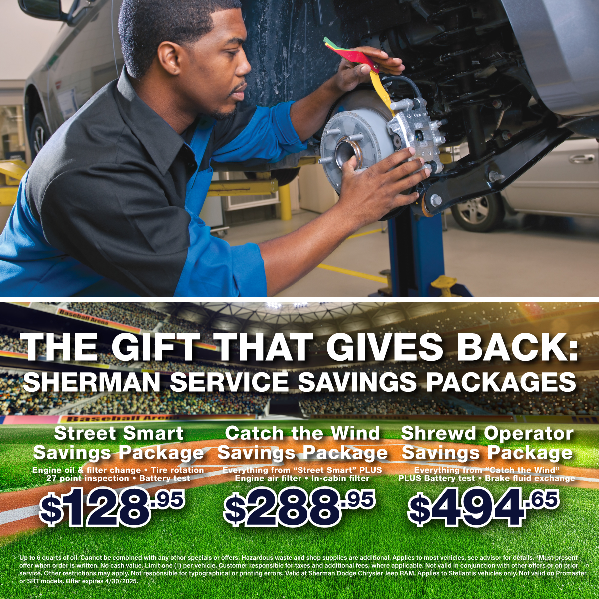 Sherman Service Savings Packages