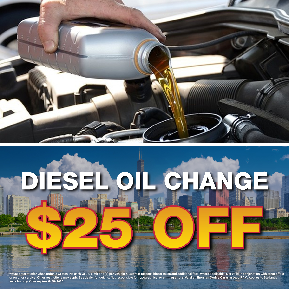 $25 OFF Diesel Oil Change