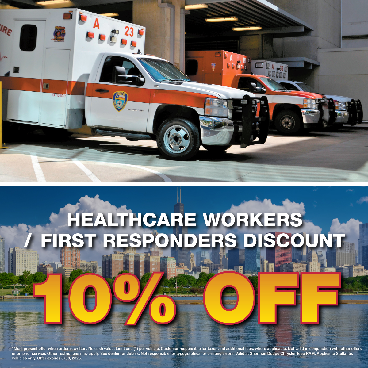 10% Discount for Health Care Workers & 1st Responders